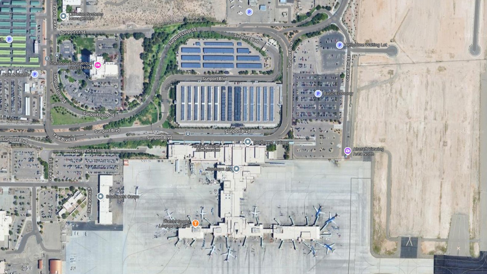 ABQ airport terminal map