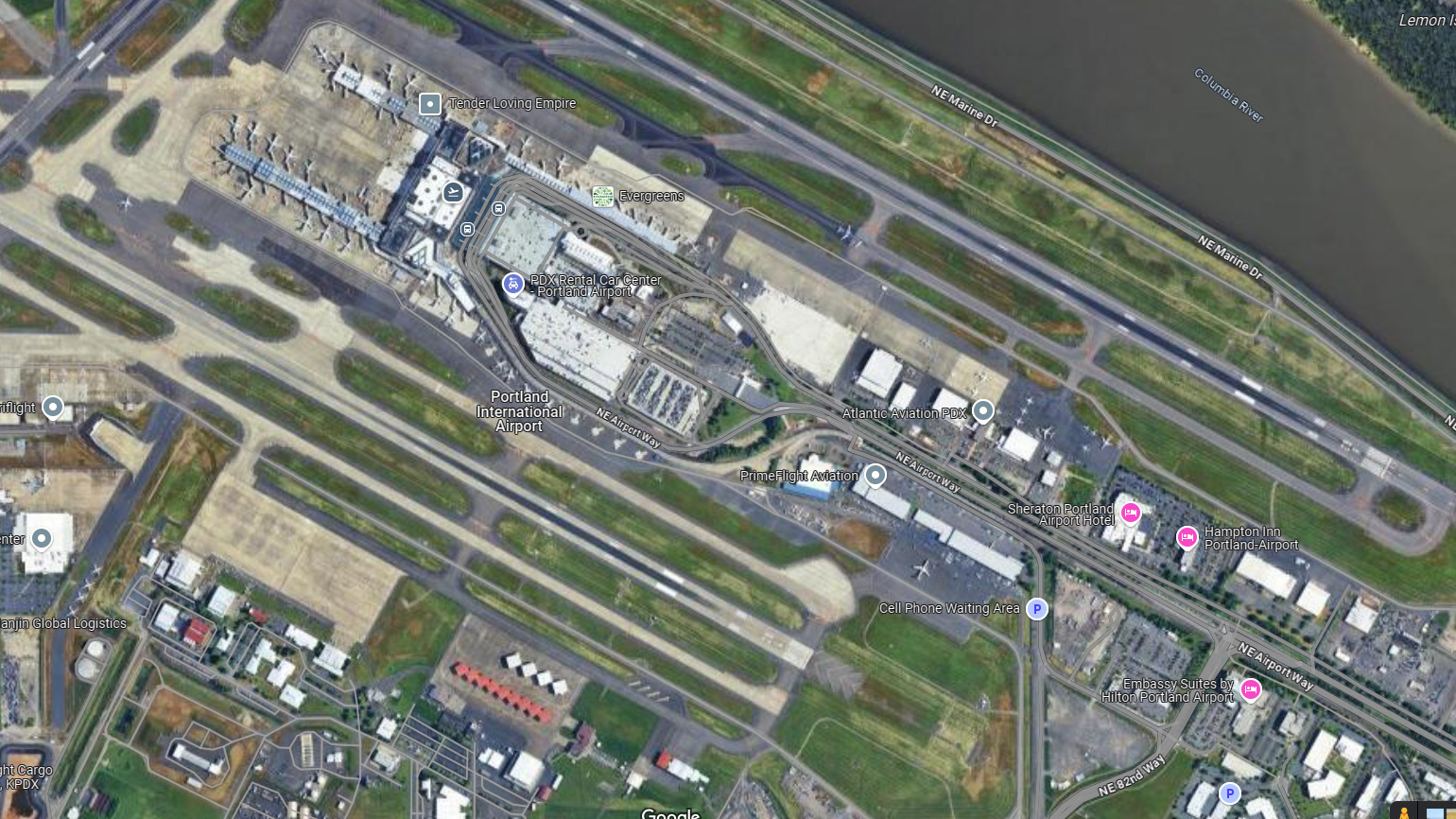  Airport PDX map