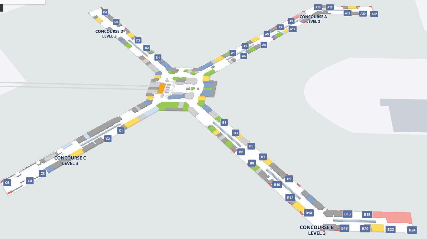  Airport (PIT) terminal map