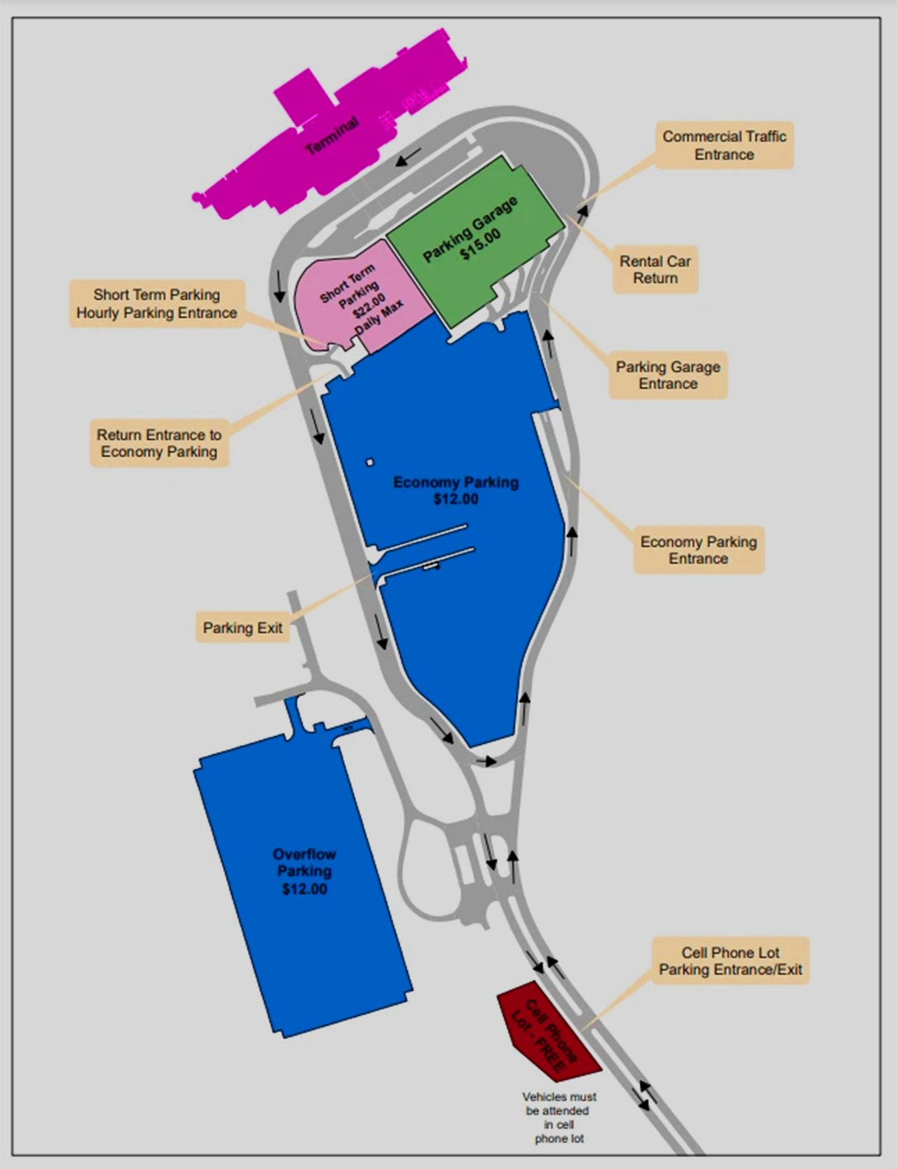 Atlantic City International Airport map terminal