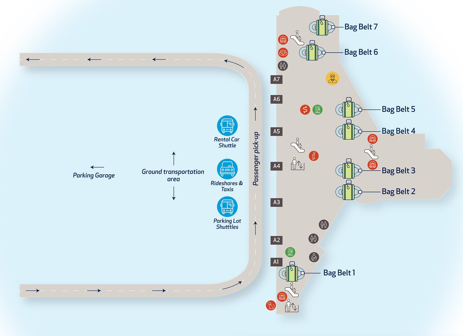 CMH airport temrinal map