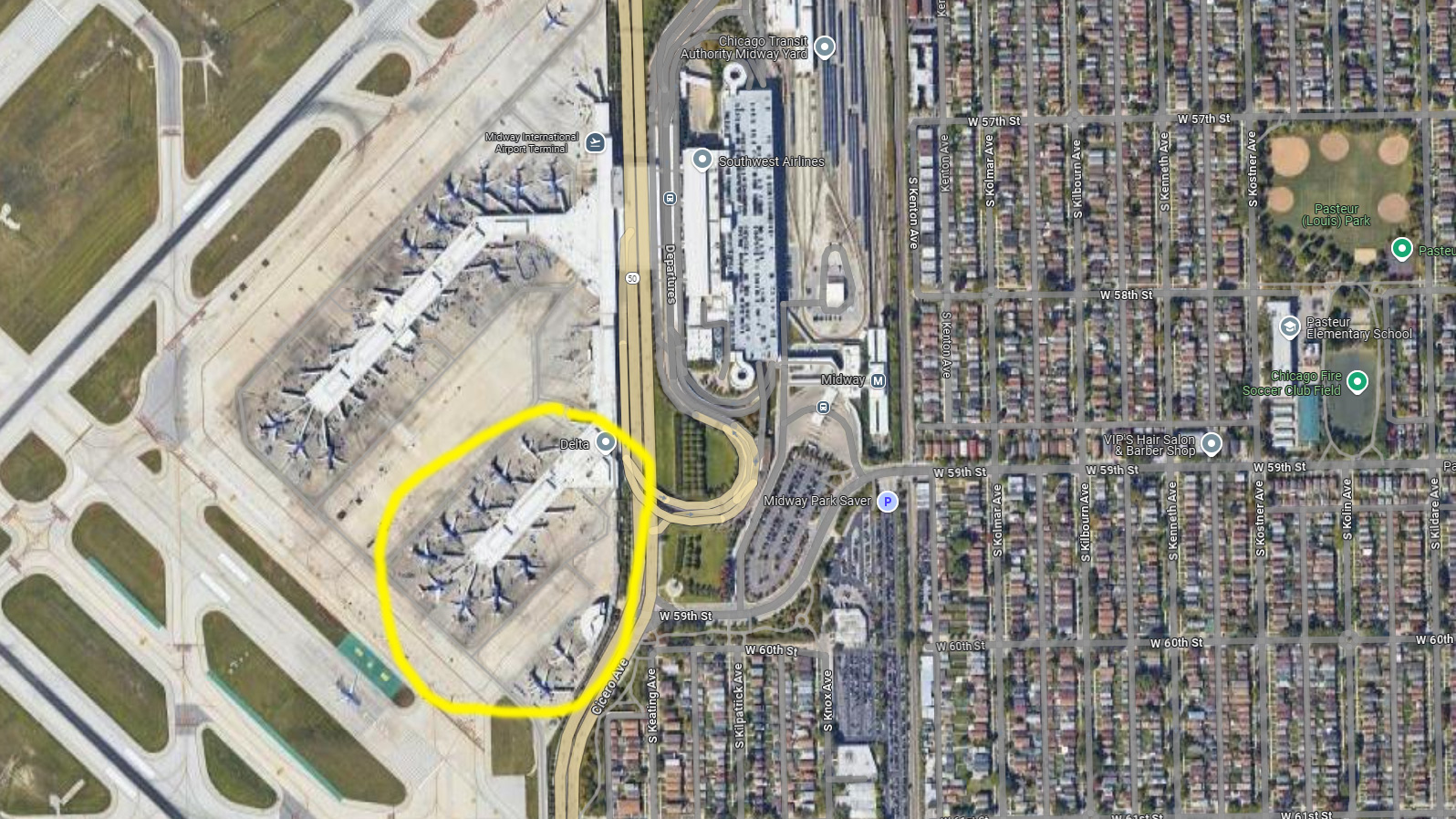 Concourse A terminal map mdw airport