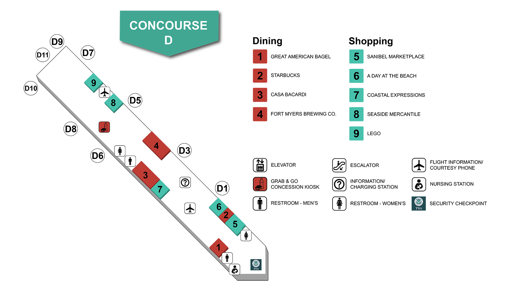 Concourse D florida airprot terminal