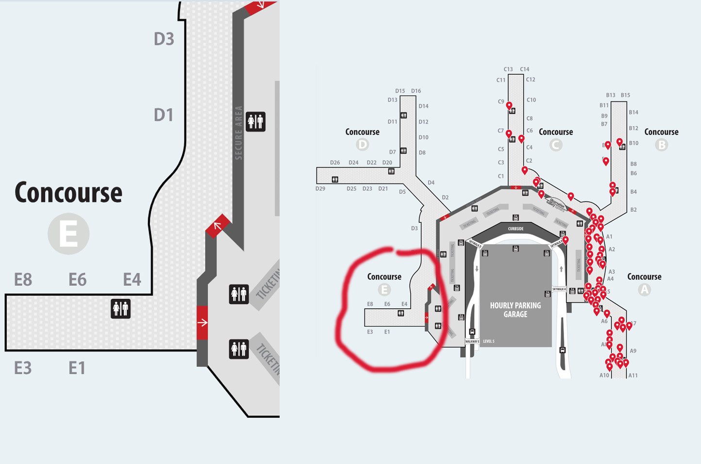 Concourse E BWI airport
