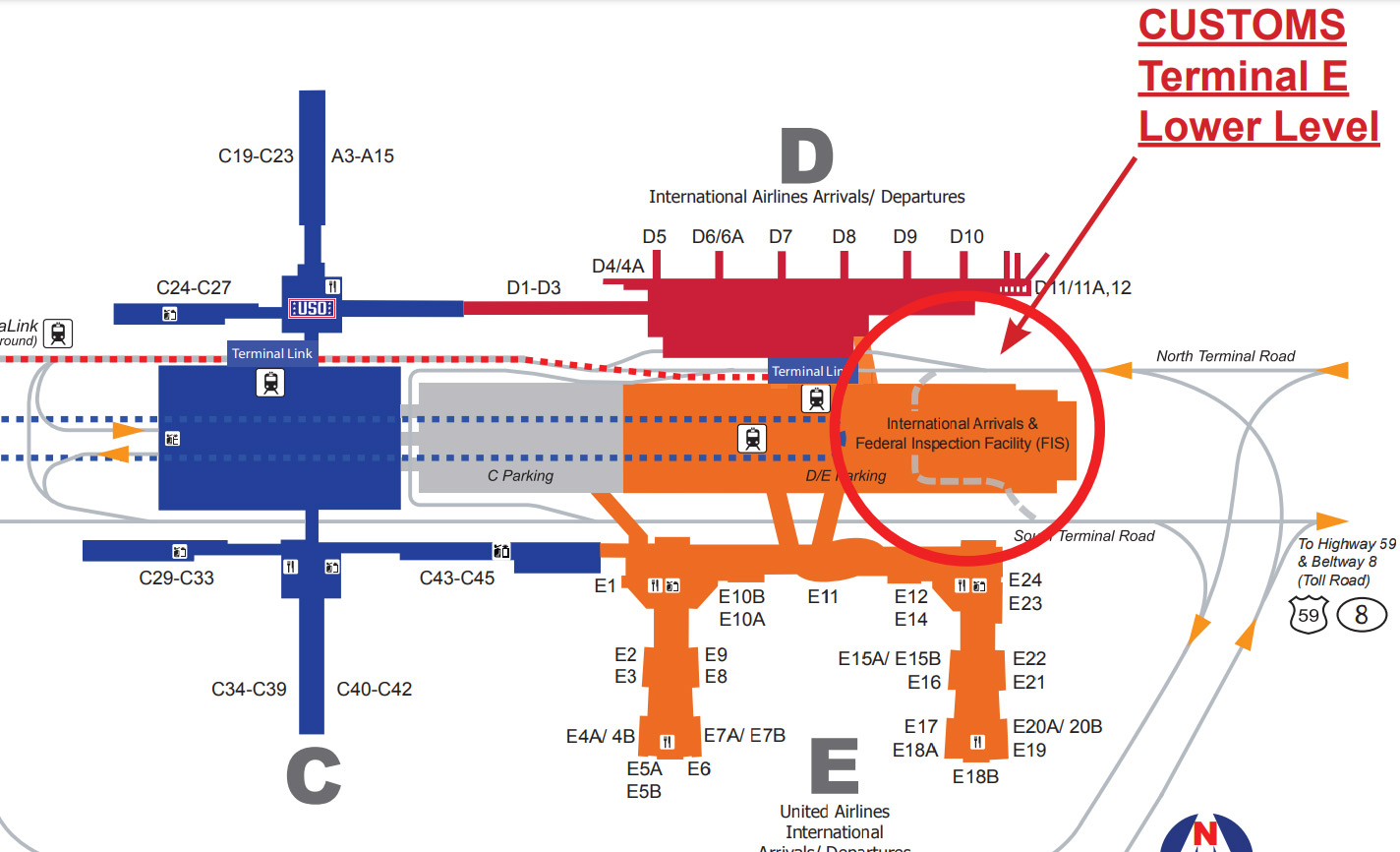 d terminal bush airport