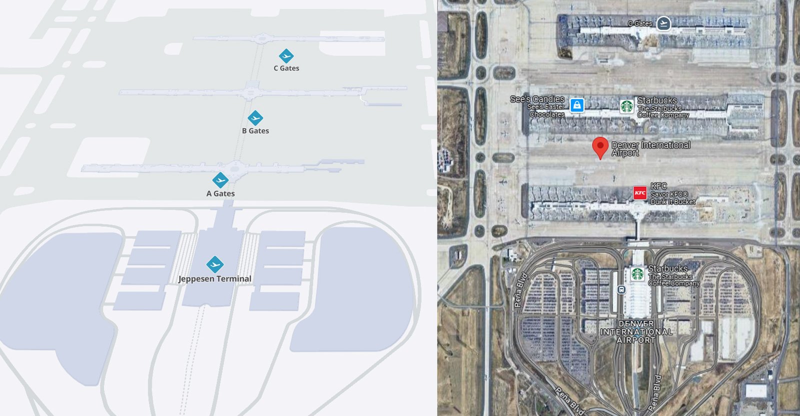 denver international airport terminal map