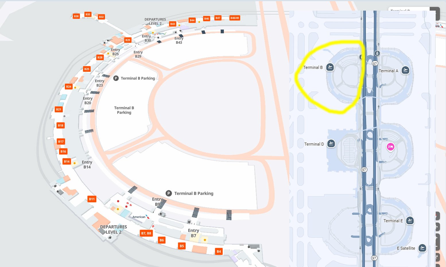 dfw airport terminal b