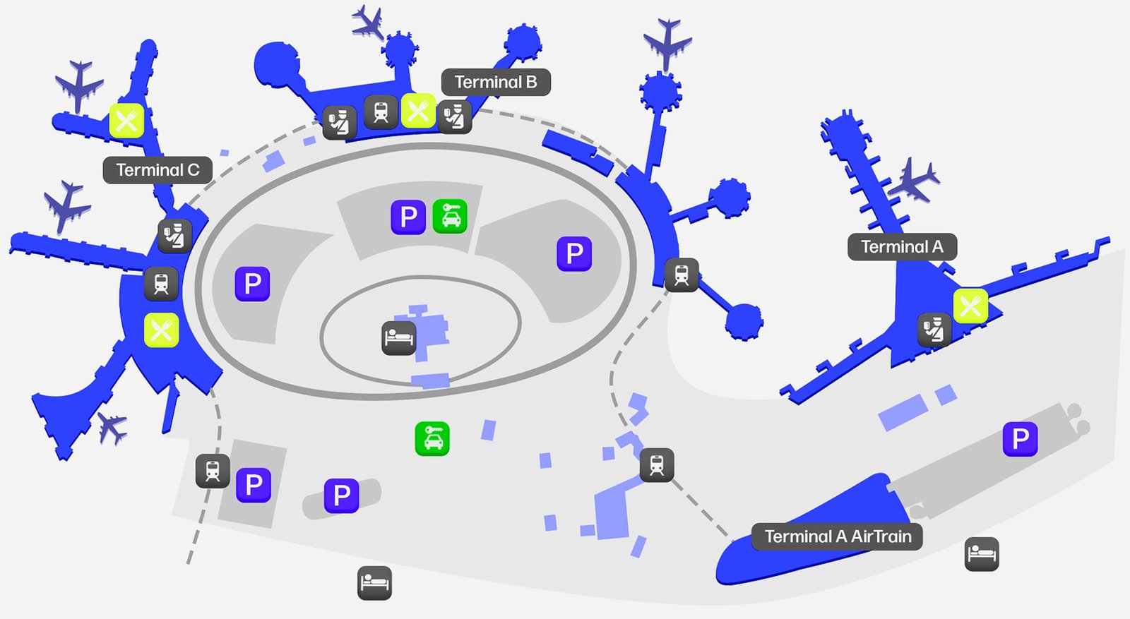 EWR airport terminal map