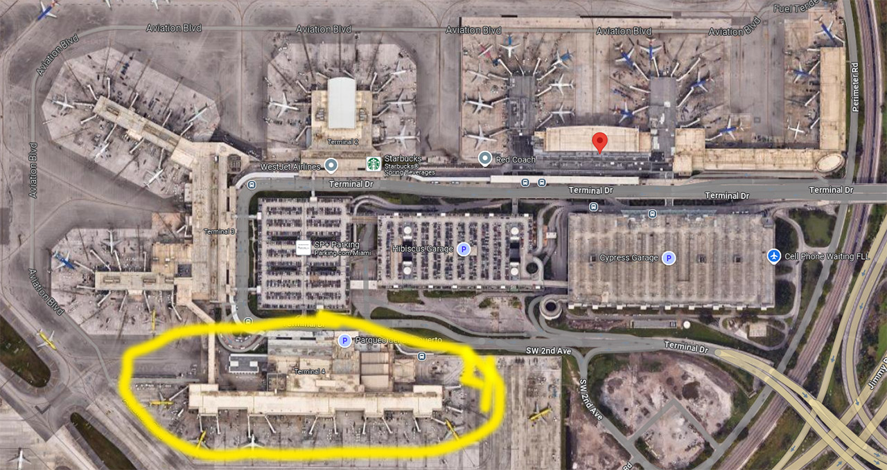 Fort Lauderdale airport terminal 4 map