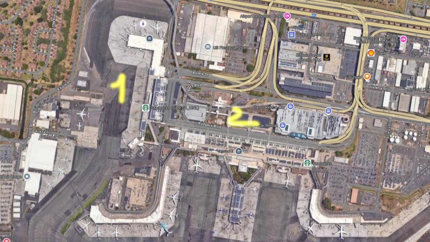 HNL terminal map