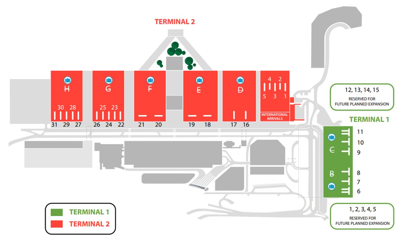 HNL terminal map