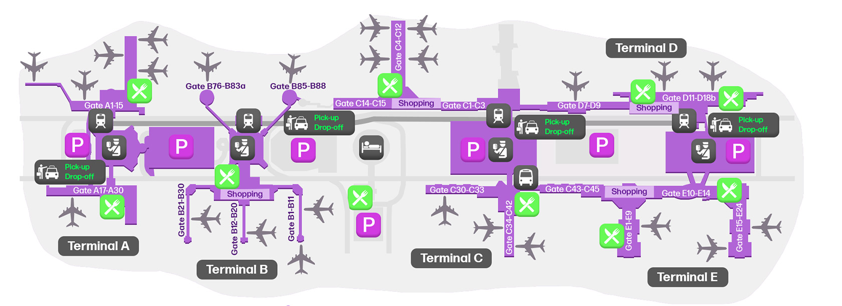 IAH airport terminal map