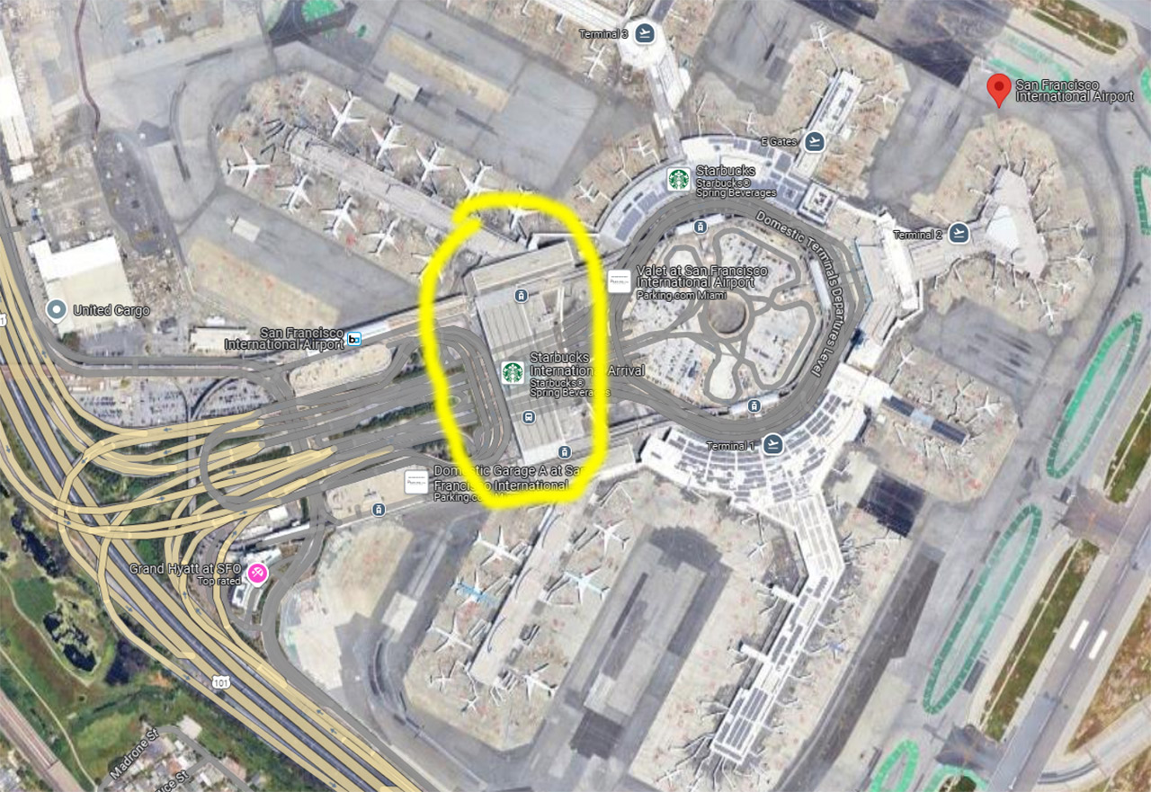 International Terminal SFO airport map