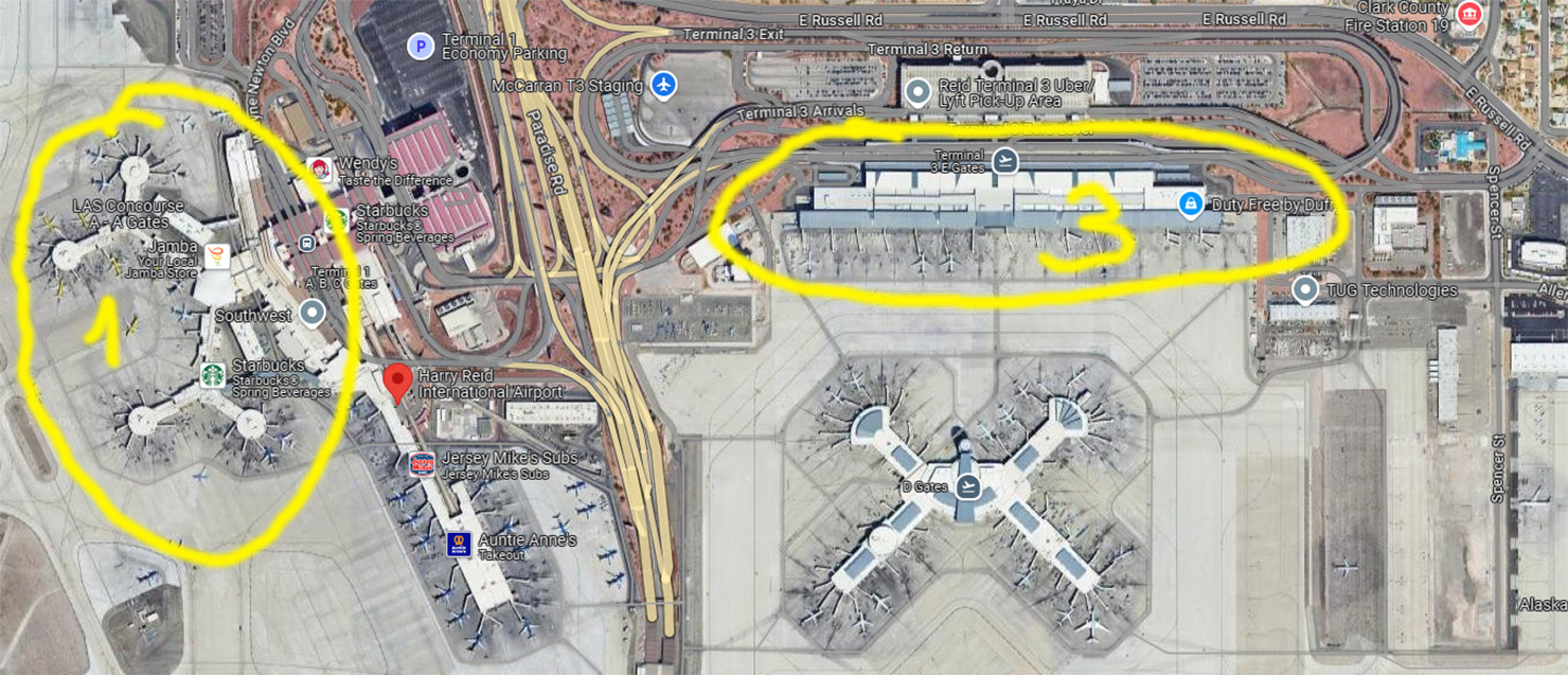 Las Vegas Airport terminal map
