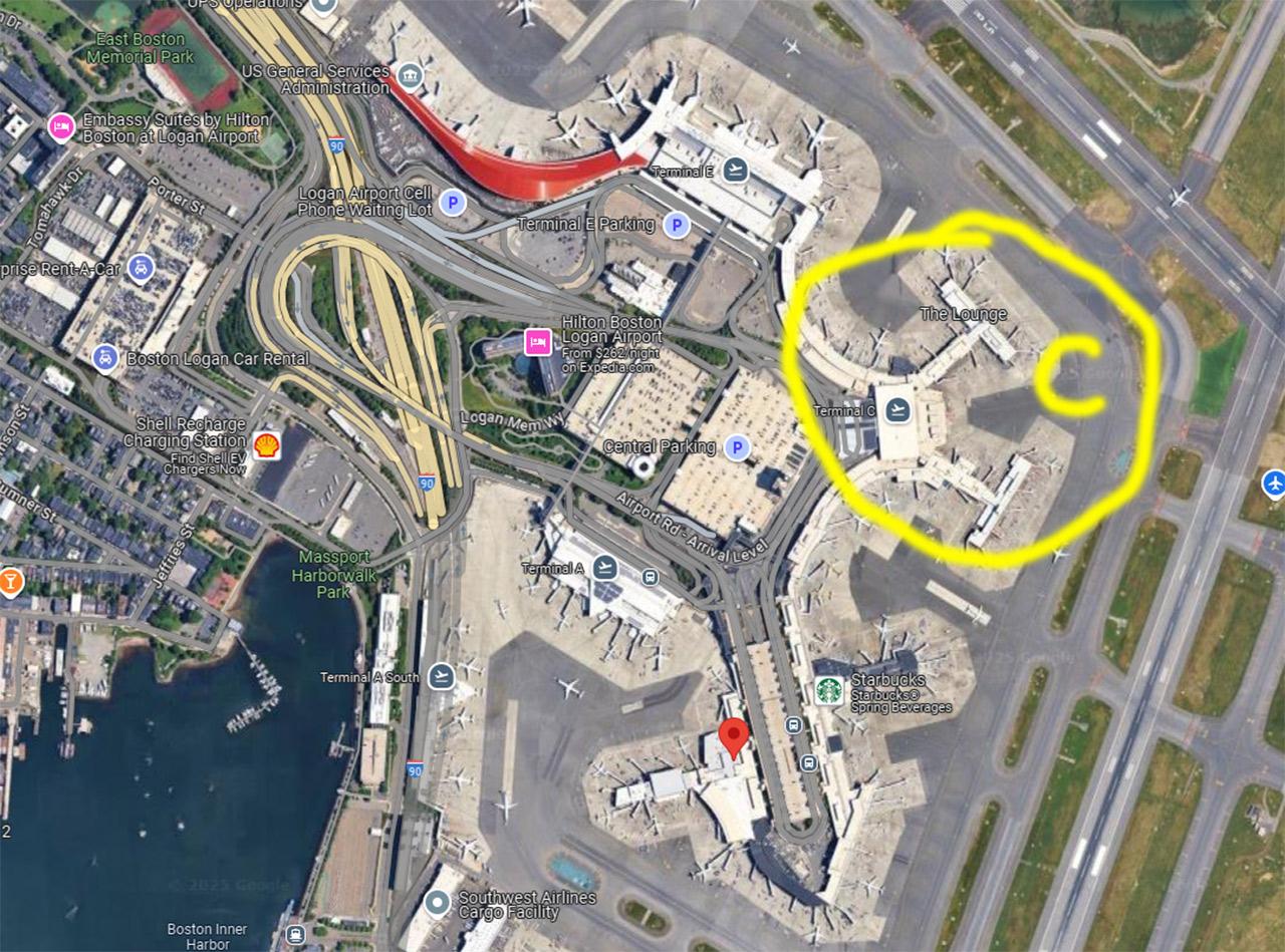 Logan International Airport terminal c map