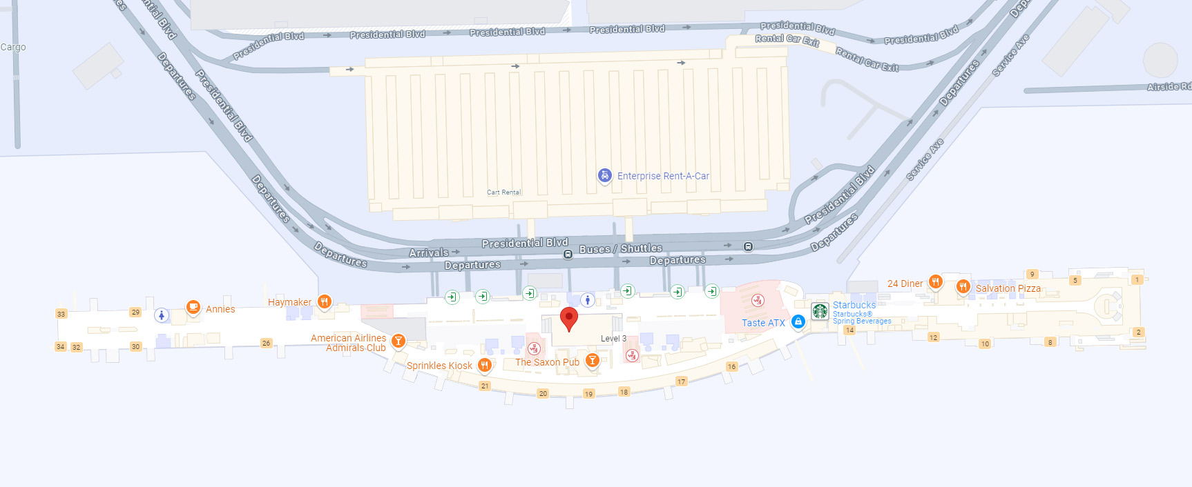 Main Terminal aus terminal map