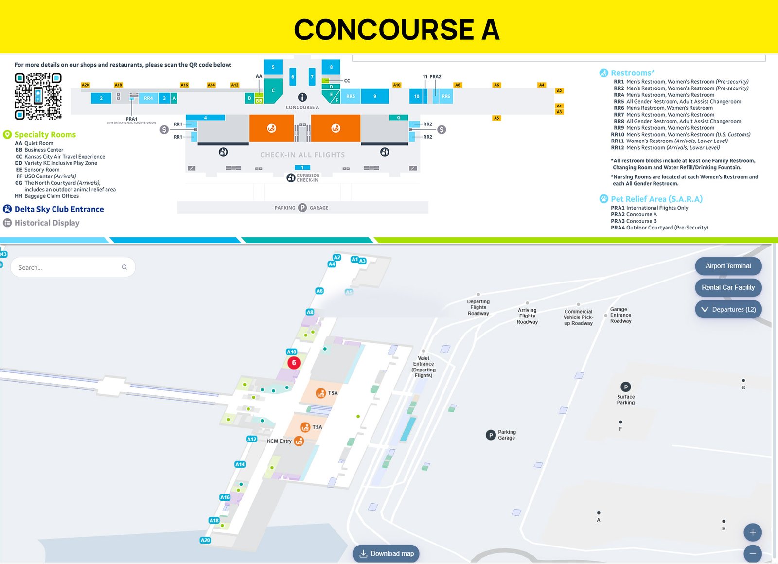 mci airport Concourse a