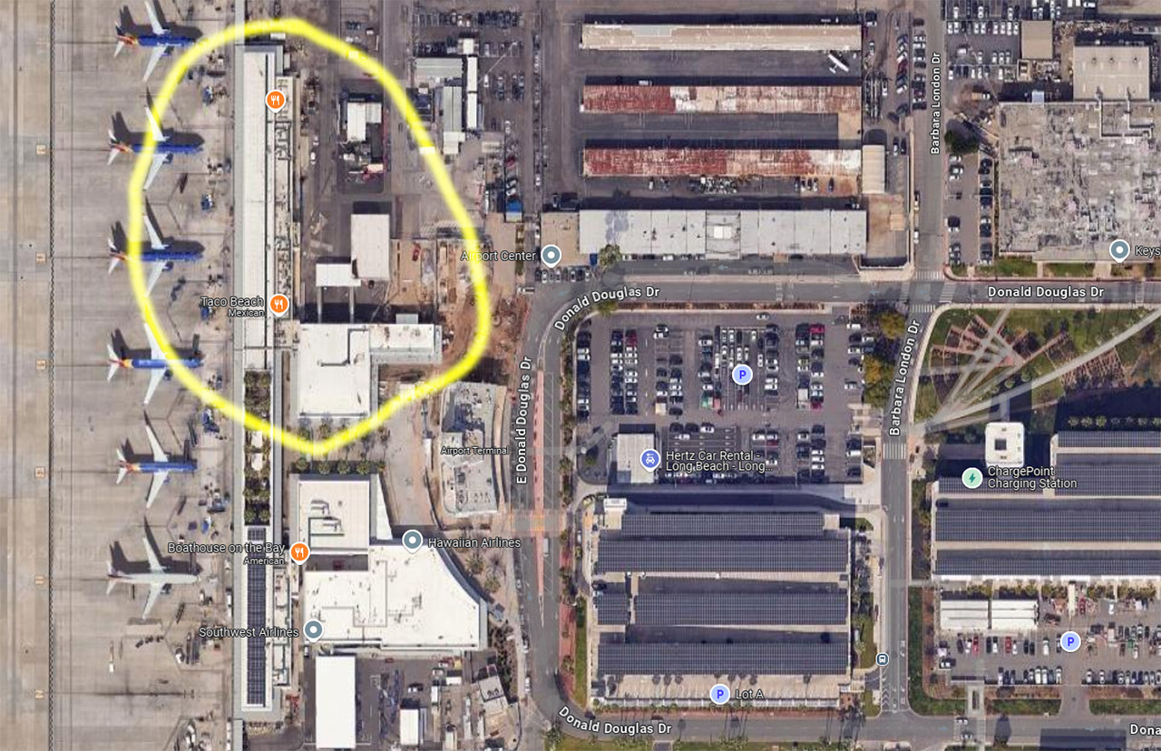 North Concourse LGB airport terminal