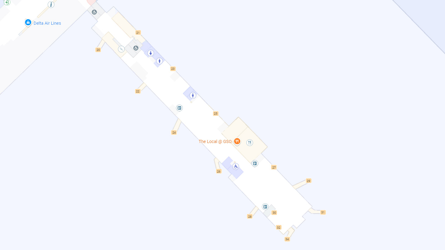Piedmont Triad International Airport terminal map