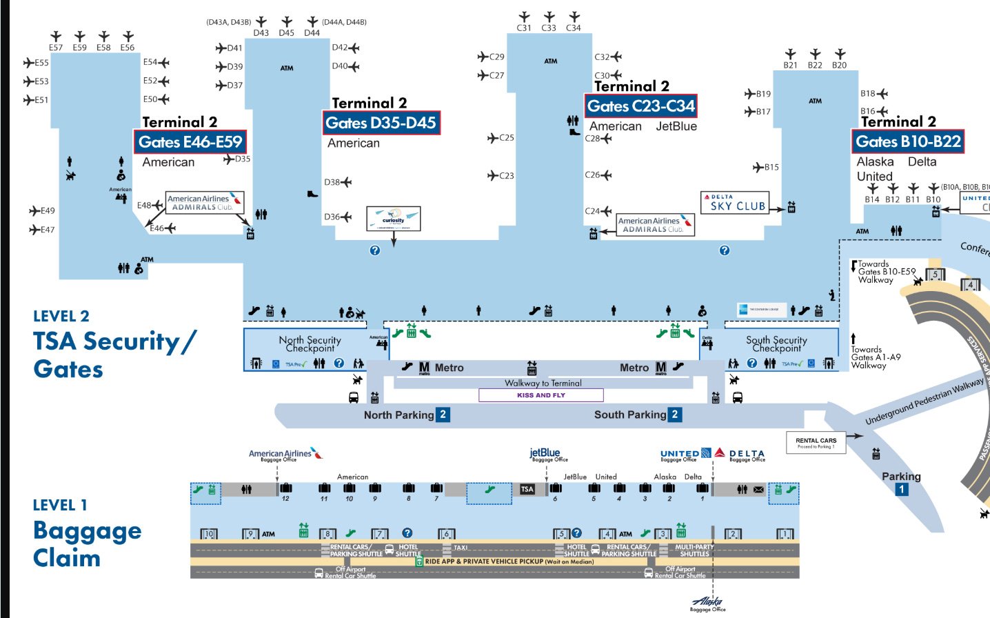Ronald Reagan Washington airport terminal 2