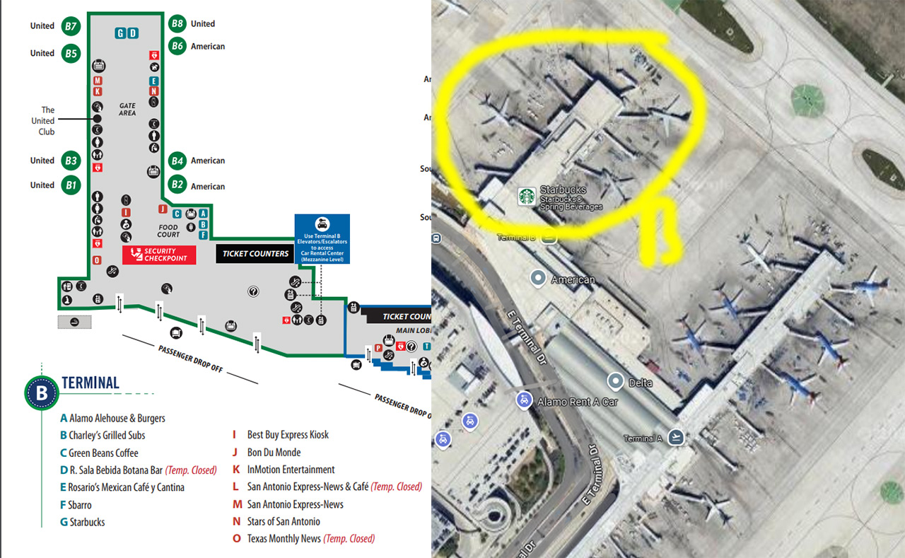 San antonio airport terminal b