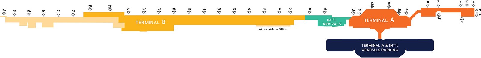 San Jose International Airport terminal map