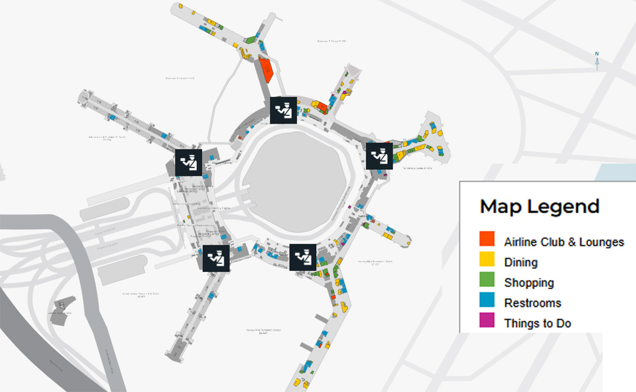 SFO airport terminal map