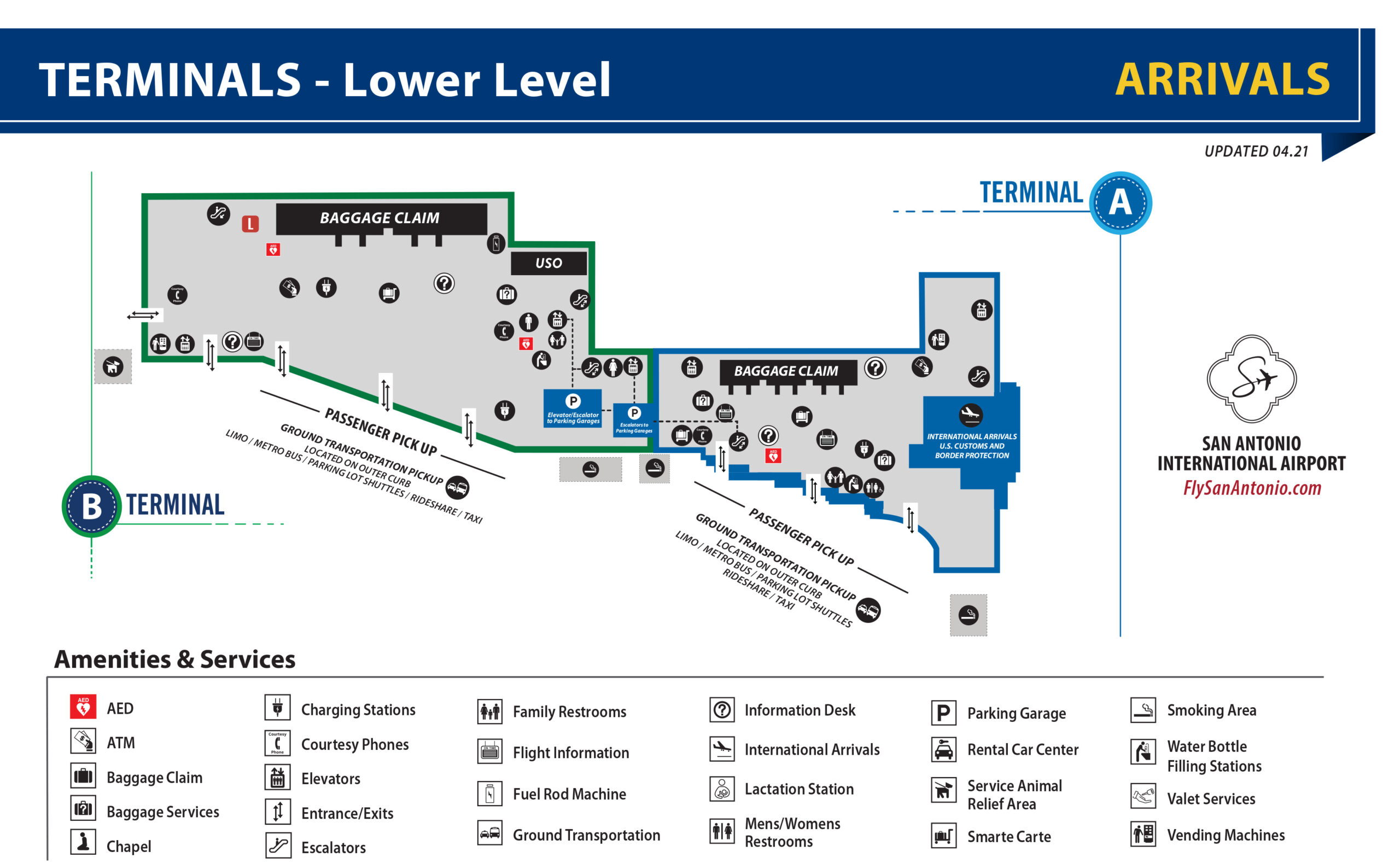 Terminal A san airport arrivals