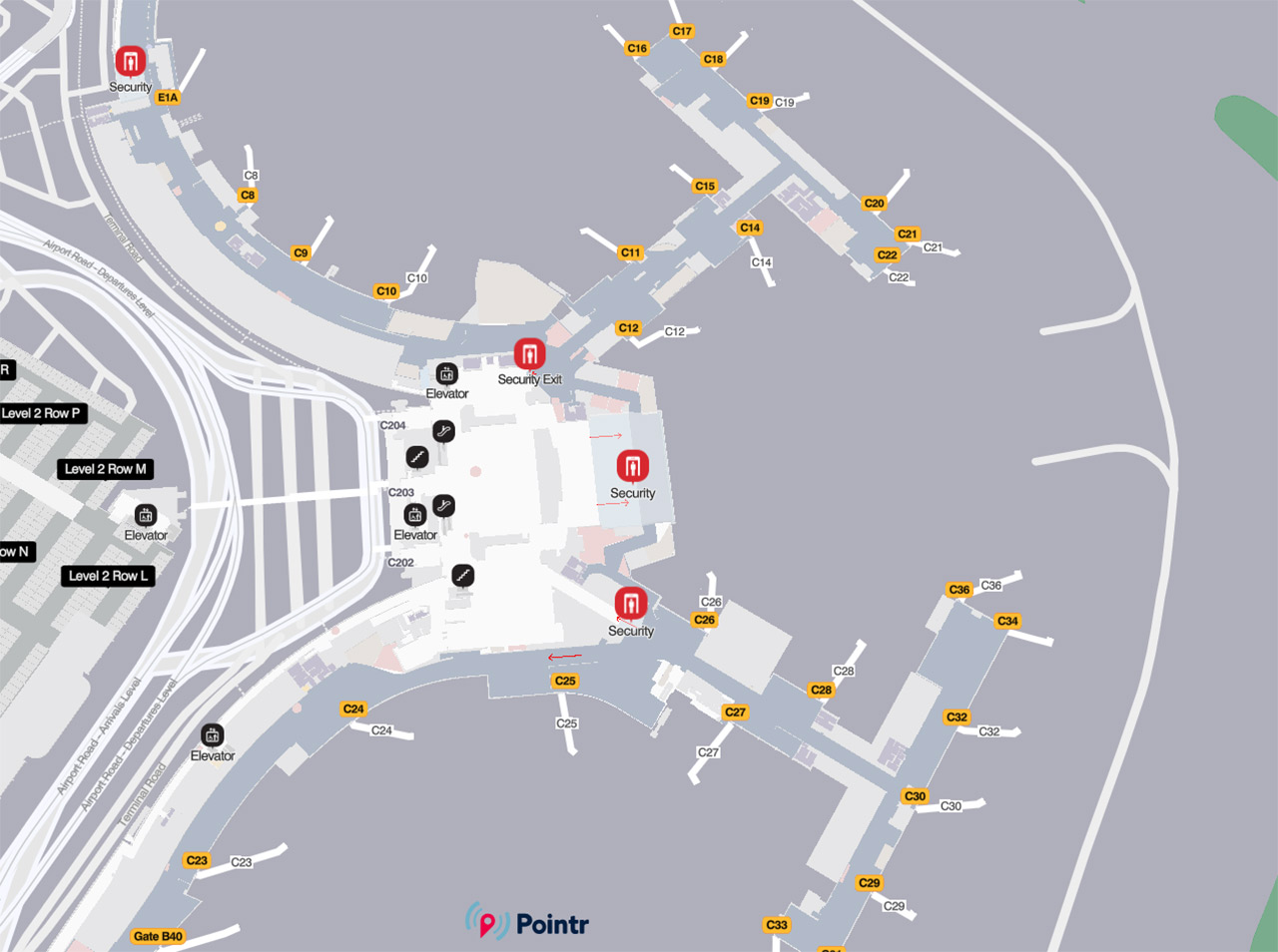 Terminal C boston airport terminal map