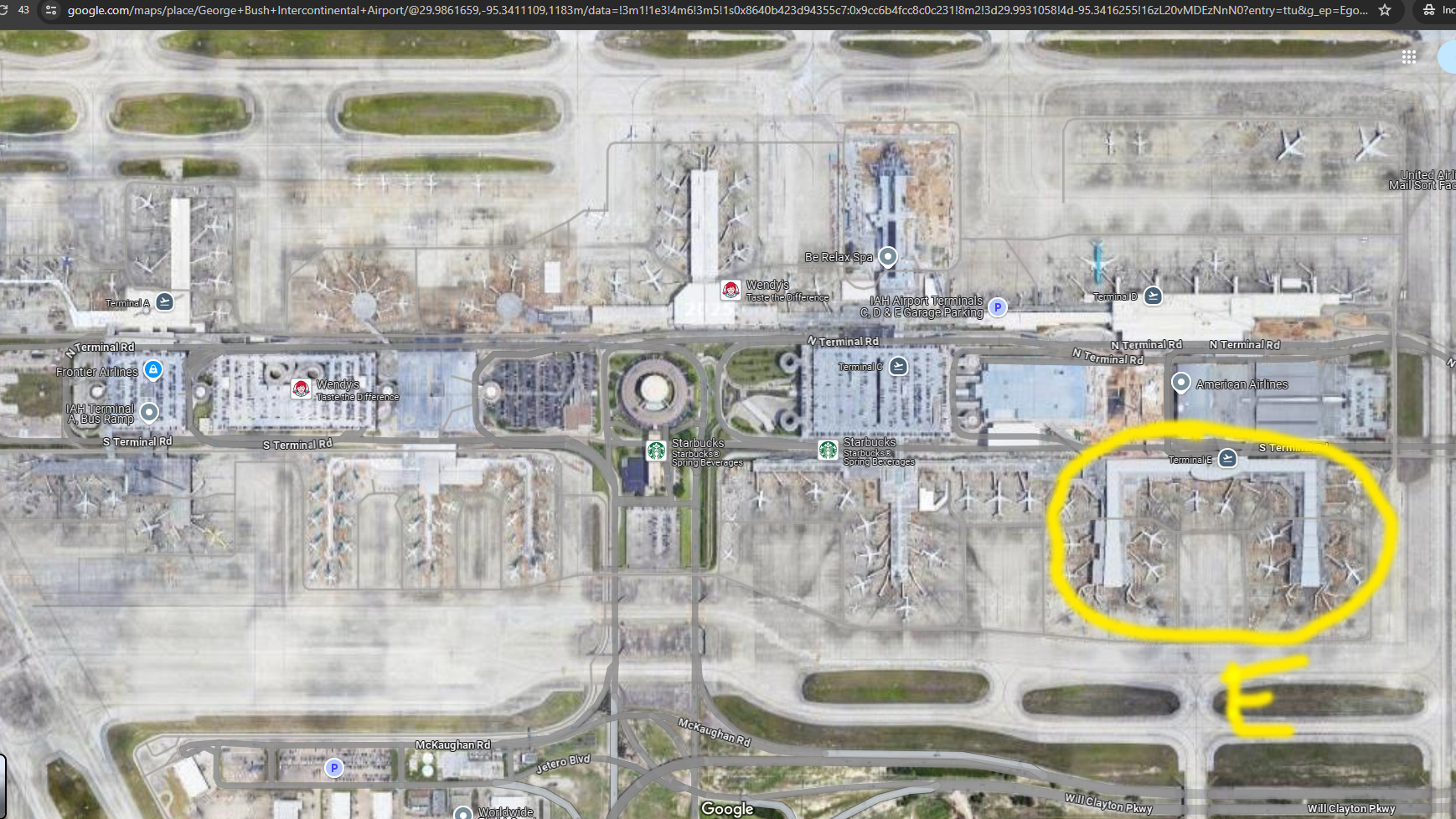 Terminal E bush airport